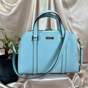 Kate Spade Newbury Lane Small Felix Satchel – Blue Hydrangea